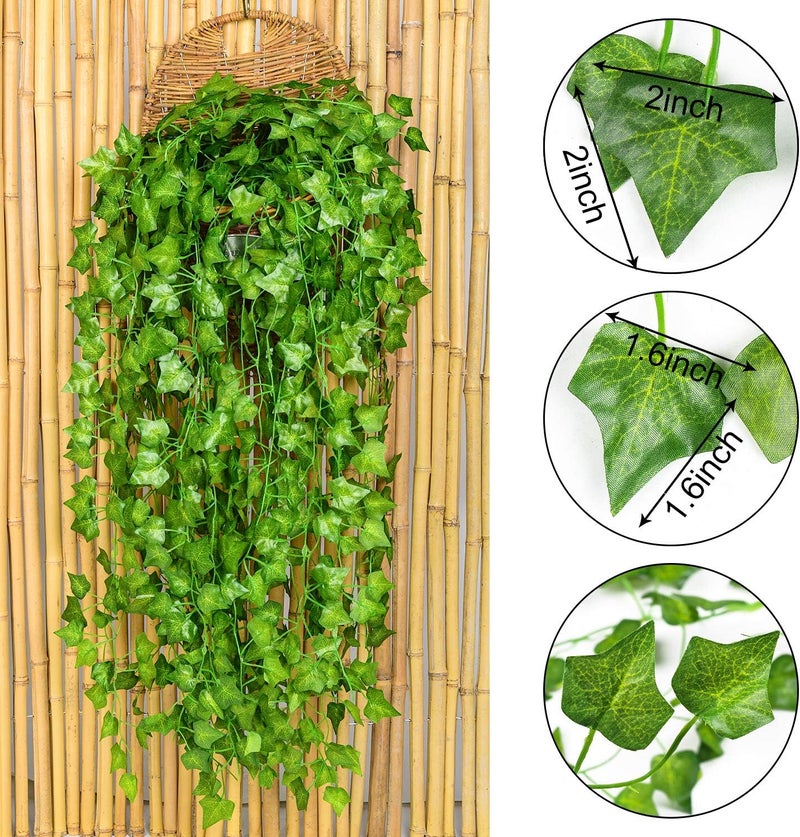 DearHouse 24 Pack 168Ft Artificial Ivy Vine Greenery Garlands Fake Plants Hanging Garland Fake Vine Leaves Home Kitchen Garden Office Wedding Wall Decorrden Office Wedding Wall Decor - Image 5