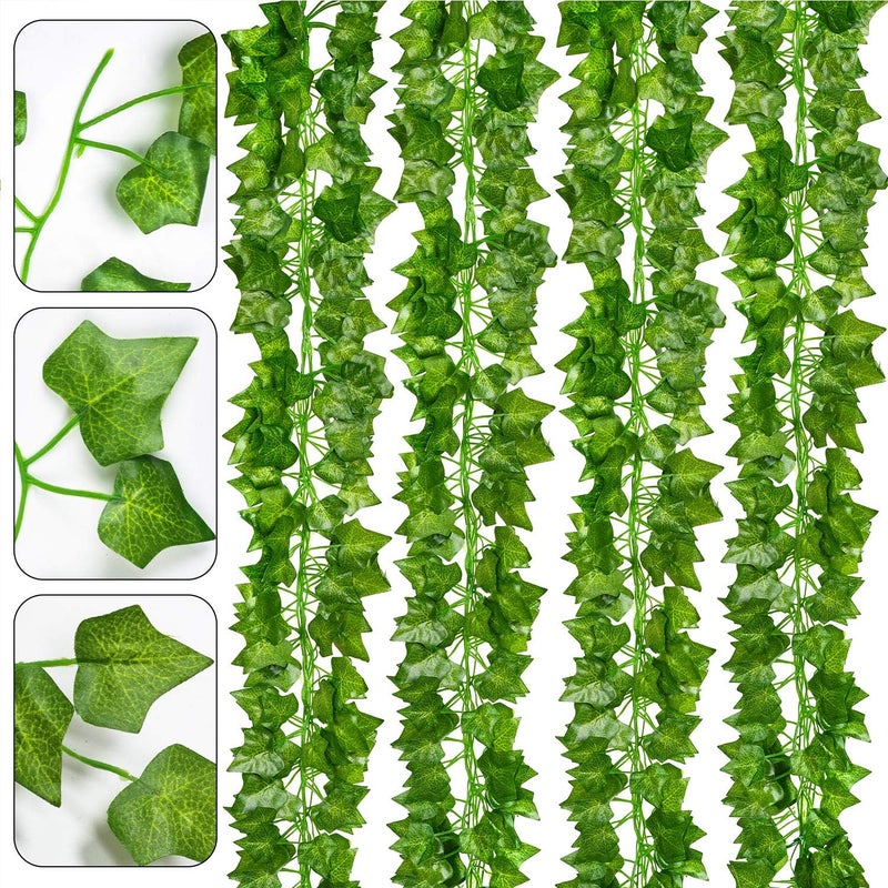 DearHouse 24 Pack 168Ft Artificial Ivy Vine Greenery Garlands Fake Plants Hanging Garland Fake Vine Leaves Home Kitchen Garden Office Wedding Wall Decorrden Office Wedding Wall Decor - Image 1
