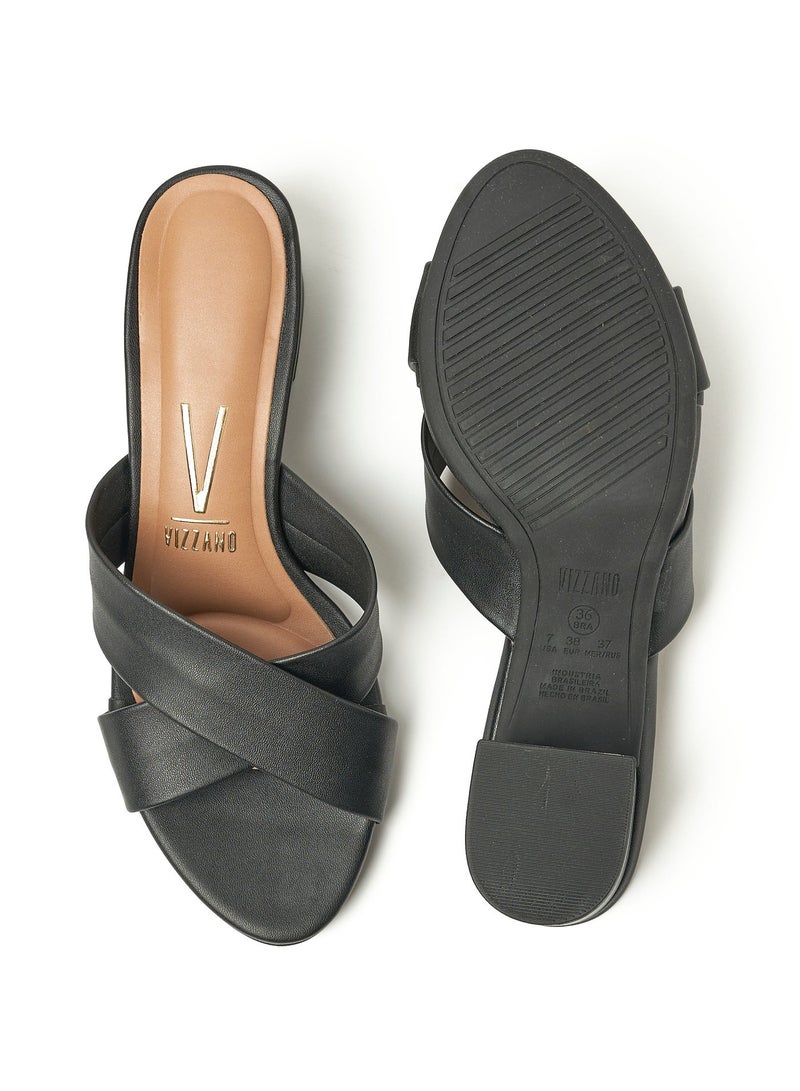 VIZZANO Willow Cross Strap Mid Heel Sandals - Image 5