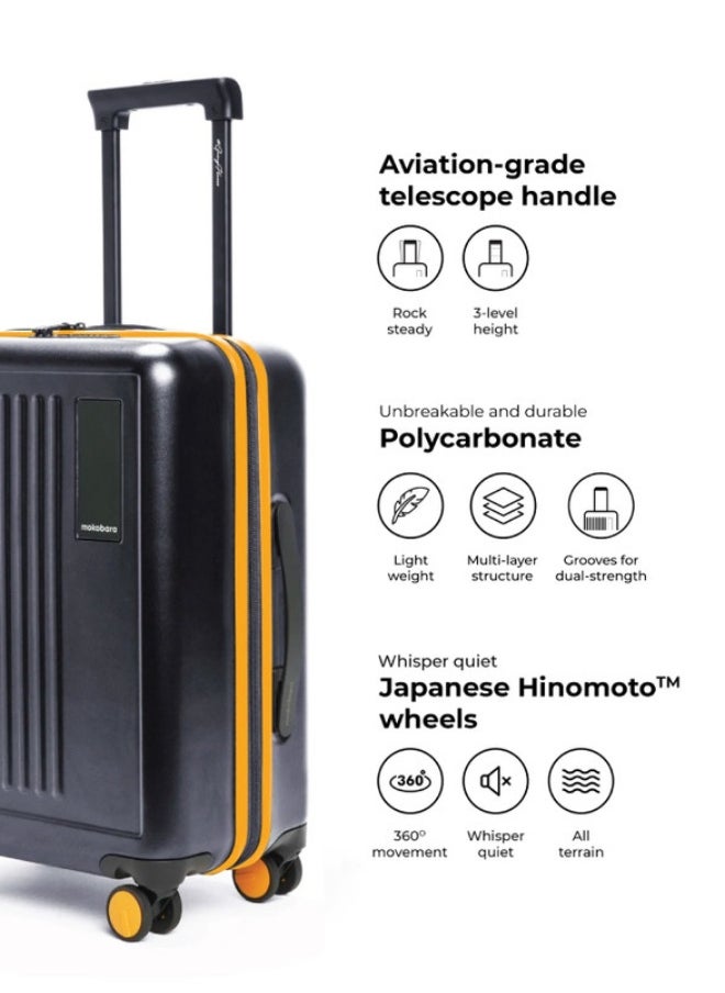 Mokobara - MOKOBARA The Transit Set of 3 Luggage Polycarbonate Cabin Check-in Large Hardsided Suitcase With Built In Tsa Lock Travel Suitcase (White) - Image 1