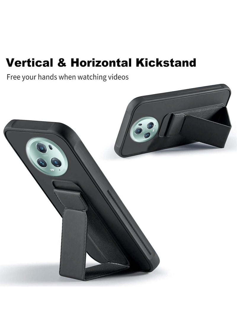 Techie Techie Magnetic Car Mount Kickstand Holder Premium Silicone Anti-slip Vertical & Horizontal  Foldable Hand Strap Grip Cover Case For Honor Magic 5 Pro - Image 5