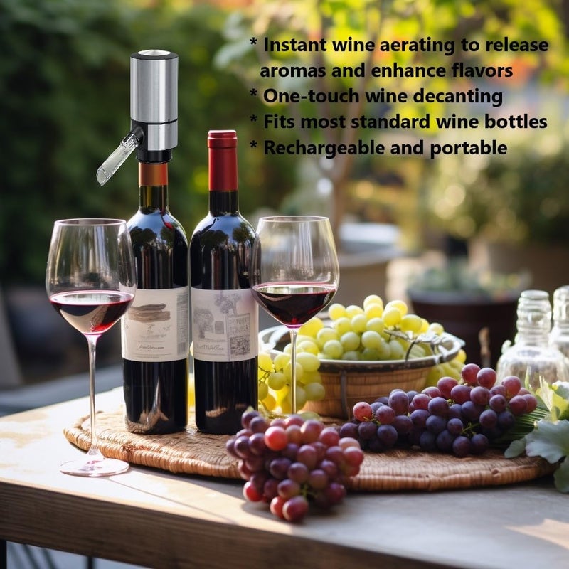 CORPORATEGIFTPRO Electric Wine Aerator, CorporateGiftPro Electric Wine Decanter, Wine Dispenser, Wine Pourer, Wine Accessories Sprout Pourer and Wine Gifts for Wine Lovers - Image 3