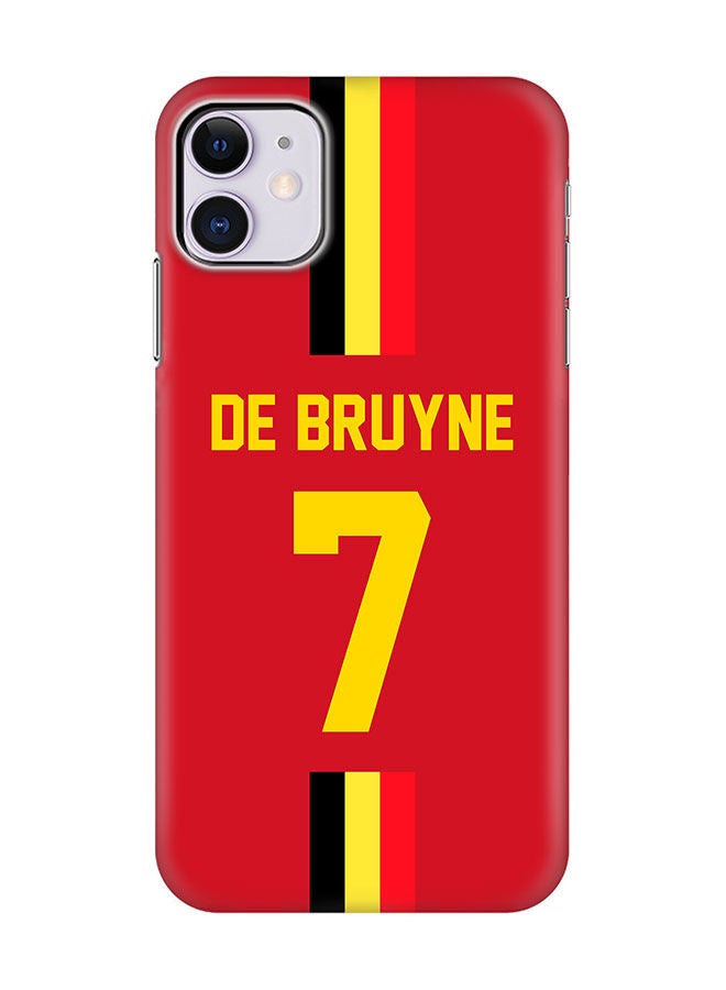 Stylizedd Slim Cover for Apple iPhone 11 Case Snap Classic Series Mobile Cover Hard PC Shield Matte Finish Print -Belgium-Player-De Bruyne - Image 1
