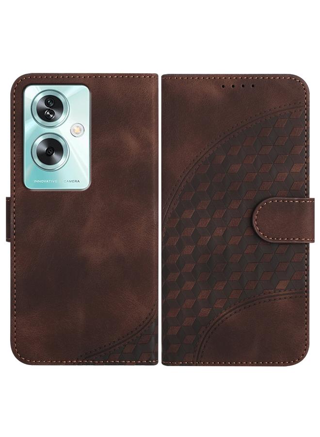 اس-توب جراب هاتف OPPO A79 من الجلد المنقوش برأس فيل مع حبل تعليق - Image 1