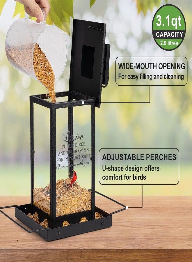 Urllinz Memorial Bird Feeders for Outdoors,Sympathy Gifts for Loss of Loved One,Bereavement Memorial Gifts Idea,Remembrance Squirrel Proof Bird Feeders for Loss of Dad Mom - Image 4