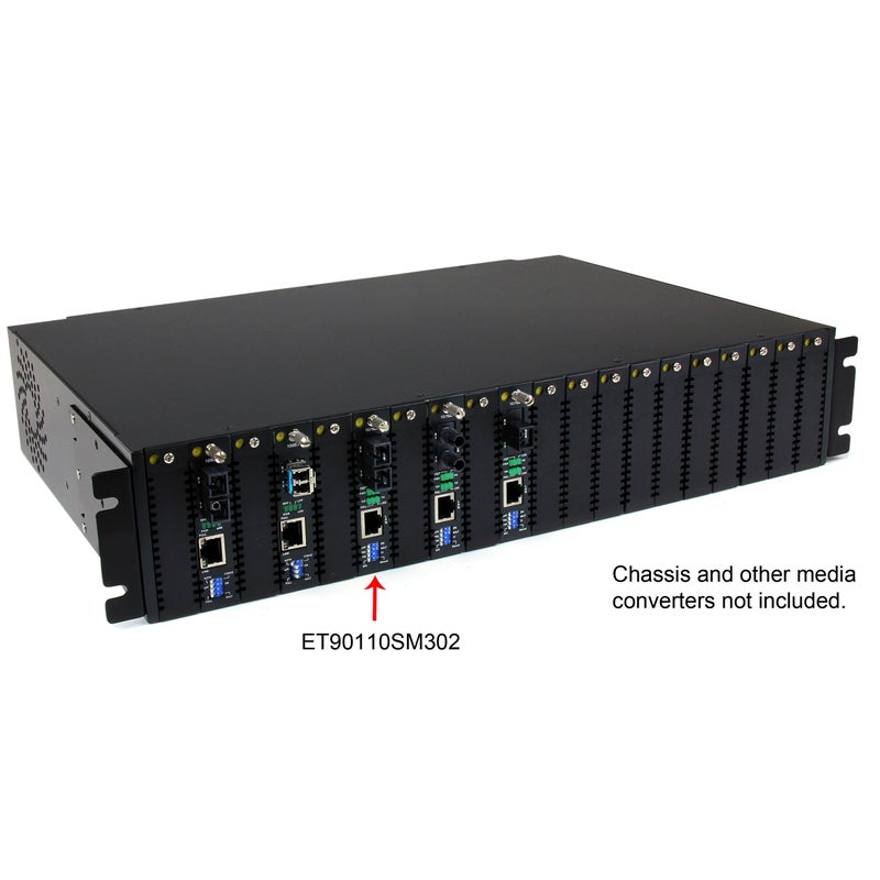 StarTech.com 10/100 Mbps Single Mode Fiber Media Converter SC - 18.6 miles/30km Over Single Mode SC Fiber, TAA (ET90110SM302) - Image 4