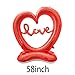 Soochat Giant Heart Balloon Valentines Day Heart Balloons Love Foil Balloon Anniversary Wedding Valentines Day Birthday Party Decoration Photo Props - Image 4