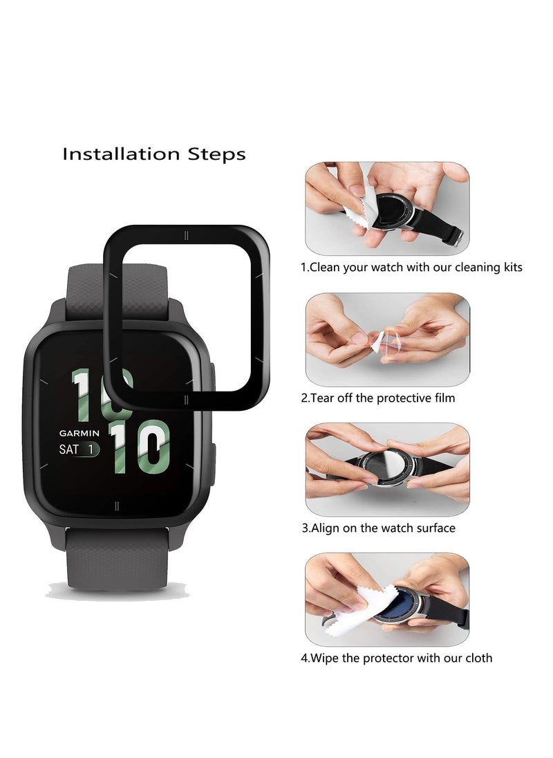 Excefore - Screen Protector for Garmin Venu Sq 2 GPS Smartwatch, 4 Pack Invisible Ultra HD Clear Film Anti Scratch Skin Guard - Smooth/Self-Healing/Bubble, Compatible with Garmin Venu Sq 2 Watch - Image 1