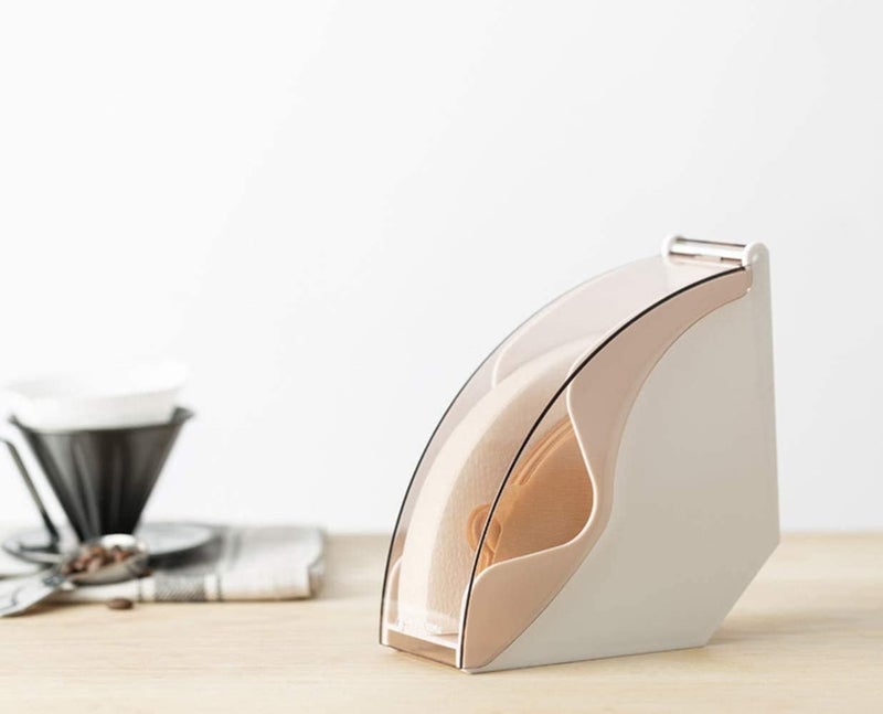 Tk Coffee Filter Box Acrylic Filter Paper Holder Coffee Shop V60 Filter Paper Fan Filter Paper Dust Box Suitable for Coffee Shop Home Use (White) (White) - Image 5