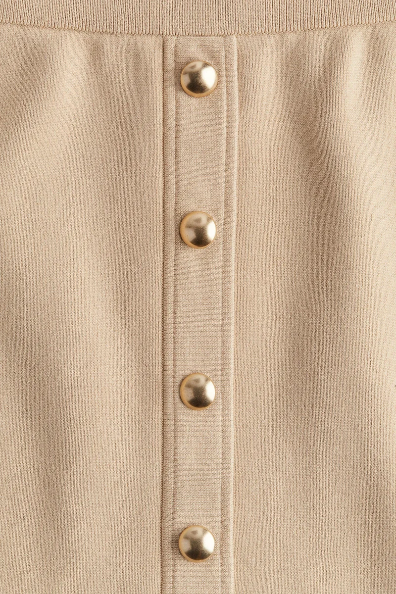 H&M Button-front fine-knit skirt