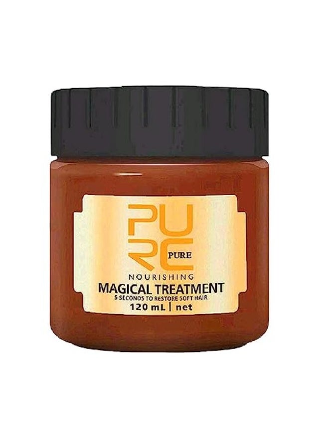 بورك قناع علاج الكيراتين السحري، بلسم متقدم للجذور الجزيئية للشعر الجاف والتالف، 5 ثوان لاستعادة الشعر الناعم (120 مل) - Image 1