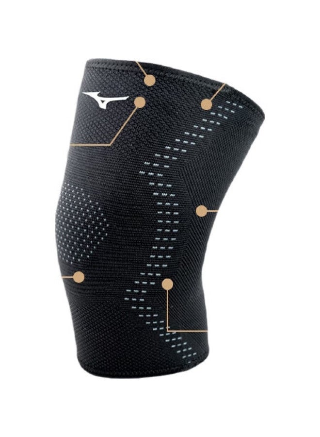 Mizuno دعامة الركبة الرياضية ميزونو لإصابة الغضروف، دعم طبي للركبة لكرة السلة، الريشة، التهاب المفاصل، الساقين الباردة، والغرف المكيفة - Image 1