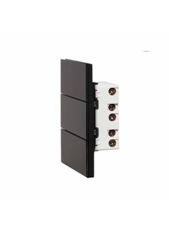 Donmarco 3 Gang 2 Way Switch – Ultra Thin Glass, Modern & Durable, Fire-Resistant Electric Switch, 15-Year Warranty, Wall Switch for Home and Office (Matt Black)  - Image 4