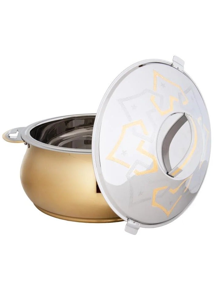 بوهارا حافظة طعام من الستانلس ستيل مطلي باللون الذهبي مقاس 3.5 لتر - Image 2