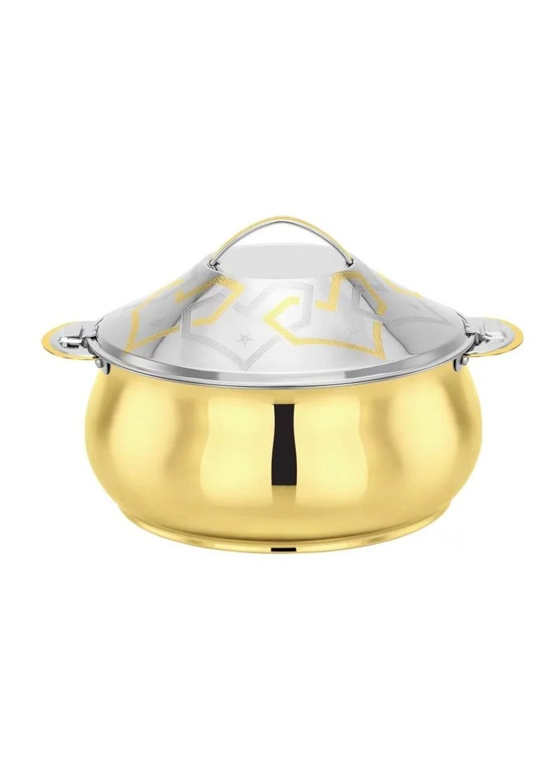 بوهارا حافظة طعام من الستانلس ستيل مطلي باللون الذهبي مقاس 3.5 لتر - Image 1