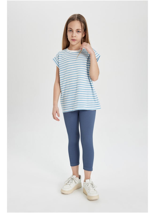 Girl Oversize Fit Knitted Short Sleeve Body