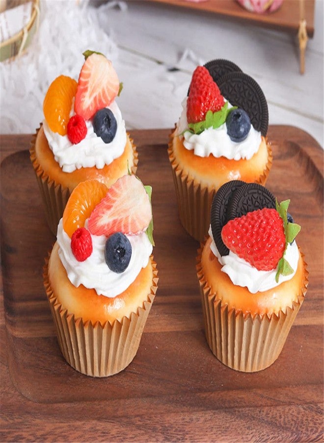Skyseen 6PCS Artificial Cake Fake Simulation Realistic Cupcake Bread Dessert for Decoration Display Props - Image 3