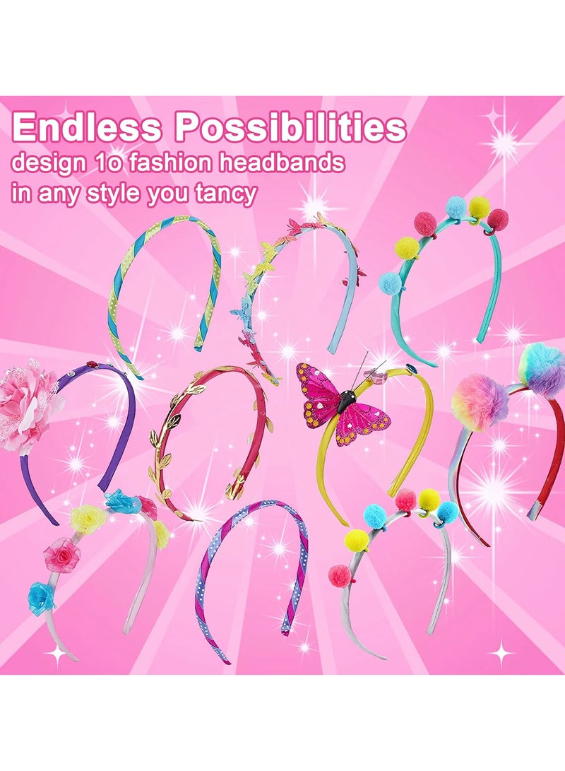 Headband Craft Kits, DIY Headband Making Kit for Girls, Arts and Crafts Kits for Kids Ages 5+, Hair Accessories for Kids, Fashion Craft Kits Birthday Presents for Girls - Image 3