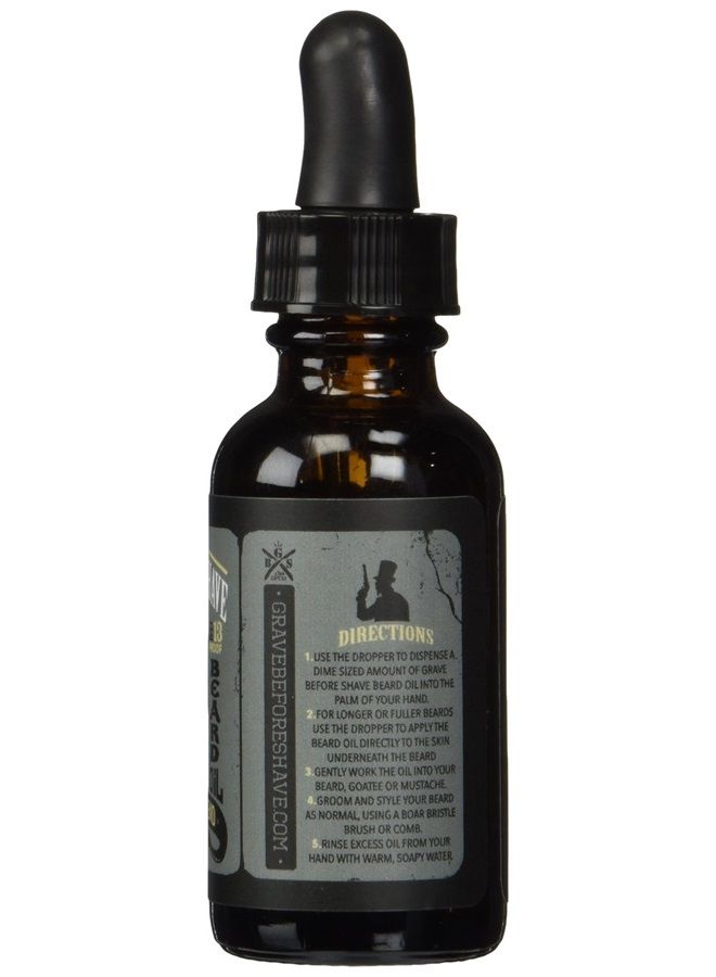 GRAVE BEFORE SHAVE ™ Gentlemen's Blend Beard Oil (Bourbon/Sandal Wood Scent) - Image 2
