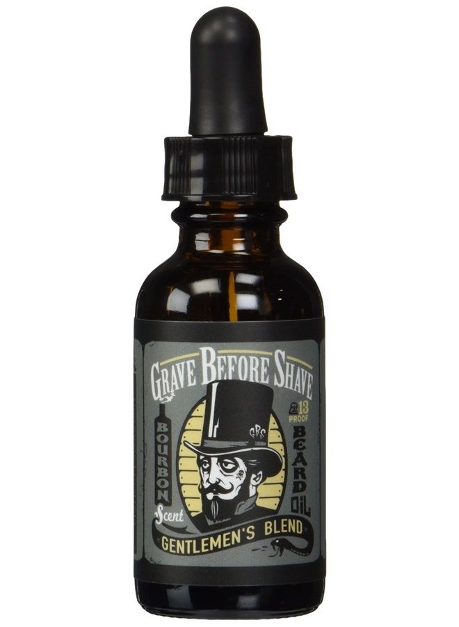 GRAVE BEFORE SHAVE ™ Gentlemen's Blend Beard Oil (Bourbon/Sandal Wood Scent) - Image 1