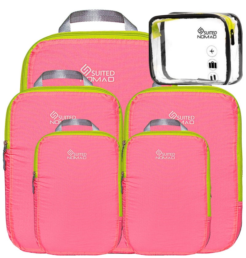 6 Set3 Set Ultralight Compression Packing Cubes Suitcase and Backpack Travel Organizer Bags