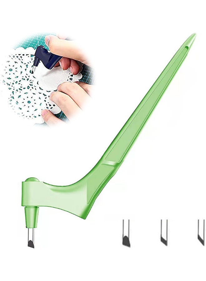 إسكدنيا طقم أدوات قطع دقيقة للحرف اليدوية من الستانلس ستيل أخضر - Image 1