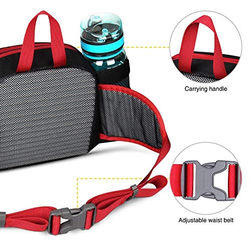 WATERFLY Fanny Pack Waist Bag: Fannie Pack 2 Water Bottle Holders Lumbar Belt Hiking Walking Running Jogging Camping Large Woman Man (Bottle Not Included) - Image 4
