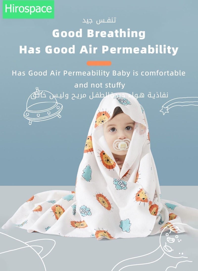Hirospace 3 PCS Newborn Baby Swaddle Blankets, Soft Cotton Infant Swaddle Wrap, Breathable Sleep Sack for Baby Boys & Girls - Image 2