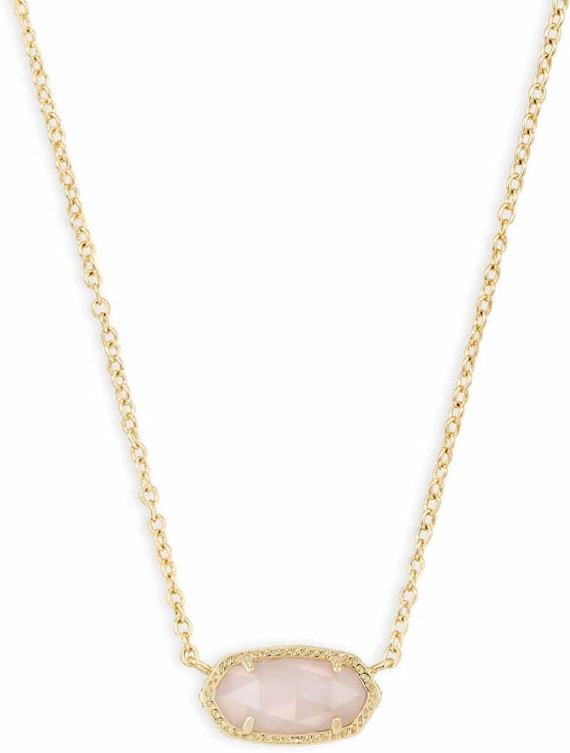 Kendra Scott Elisa Pendant Necklace for Women, 14k Gold-Plated, Rose Quartz - Image 2