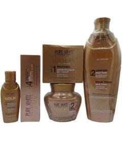 Pure White Cosmetics The famous integrated set of Pure White for lightening and glasses 5 pieces 