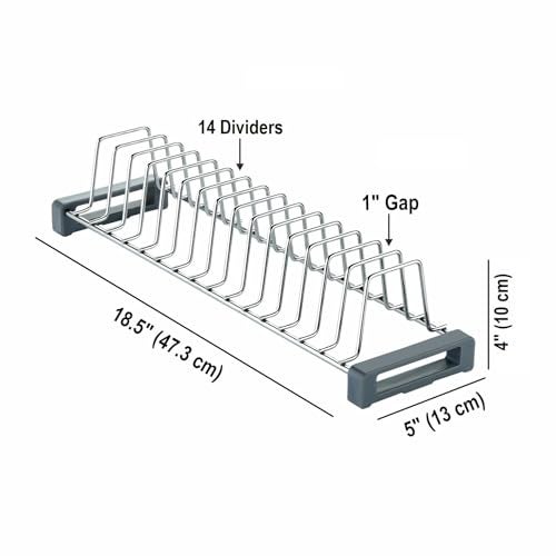 Topaz Stainless Steel Saucer Rack 20 Inch/Modular Kitchen Accessories/Kitchen Insert/Tandem Basket/Kitchen Accessories, Tiered Shelf - Image 2