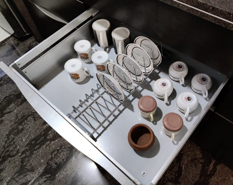 Topaz Stainless Steel Saucer Rack 20 Inch/Modular Kitchen Accessories/Kitchen Insert/Tandem Basket/Kitchen Accessories, Tiered Shelf - Image 5