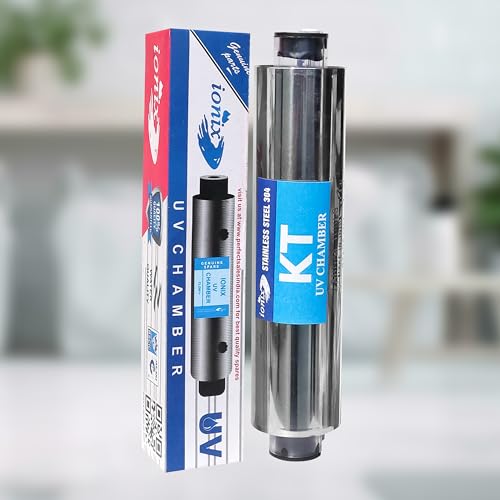 IONIX Heavy stainless steel 304 Grade UVs barrel with double push connectors for Use in RO water purifier,uv barrel for water purifier, uvchamber for sterilization/uv chamber for water purifier - Image 2
