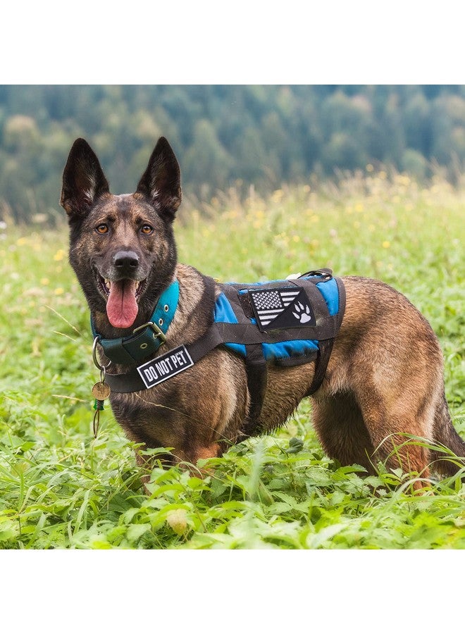 Canlierr 12 Pieces Service Dog Vest Patches with Adhesive Strap Removable Harnesses Tactical Hook and Loop Patch Set of American Flag Ask to Pet in Training - Image 5