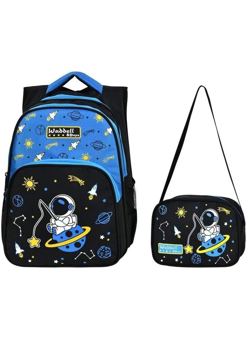 Waddell Waddelbag Astronaut Printed Primary School Bag with Lunch Box