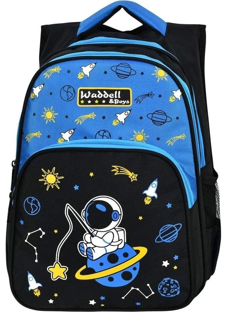 Waddell Waddelbag Astronaut Printed Primary School Bag with Lunch Box