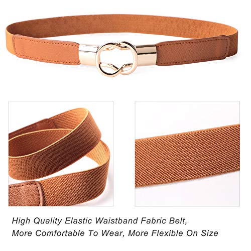 GUSTAVE® Unisex Polyester, Faux Leather, Cotton Waist Belt (Pack Of 2 Pcs) ( And Brown) - Image 4