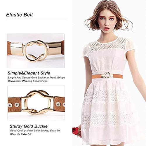 GUSTAVE® Unisex Polyester, Faux Leather, Cotton Waist Belt (Pack Of 2 Pcs) ( And Brown) - Image 5