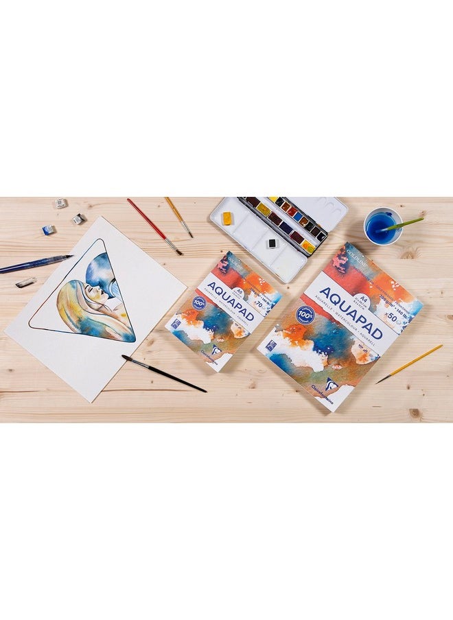Clairefontaine CLAIREFONTAINE GOLDLINE AQUAPAD, 100% Cellulose, Medium FINE Grain, 300G (A3, 30 Sheets)  - Image 5
