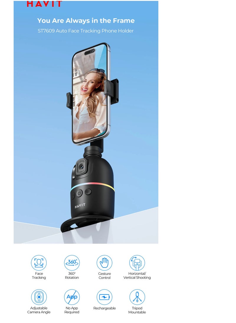 havit Auto Face Tracking Phone Holder 360° Rotation model ST7609  - Image 2