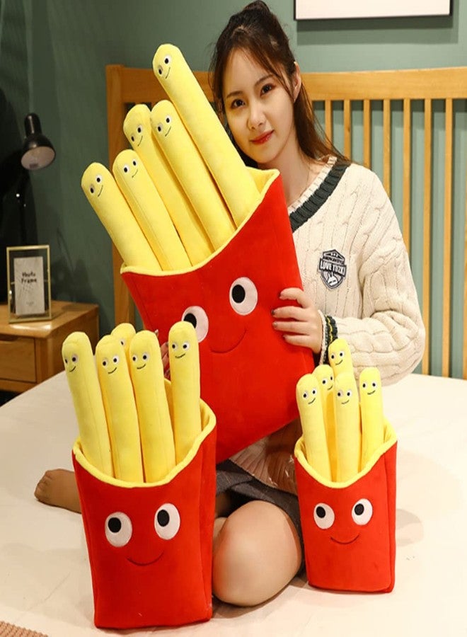OPHRBU 15.7inch Hamburger Plush Pillow Funny Hamburger Bread Stuffed Pillow Soft Food Plushie Throw Pillow Stuffed Animal Toy for Kids Adults Gift Home Decor. (French Fries) - Image 4