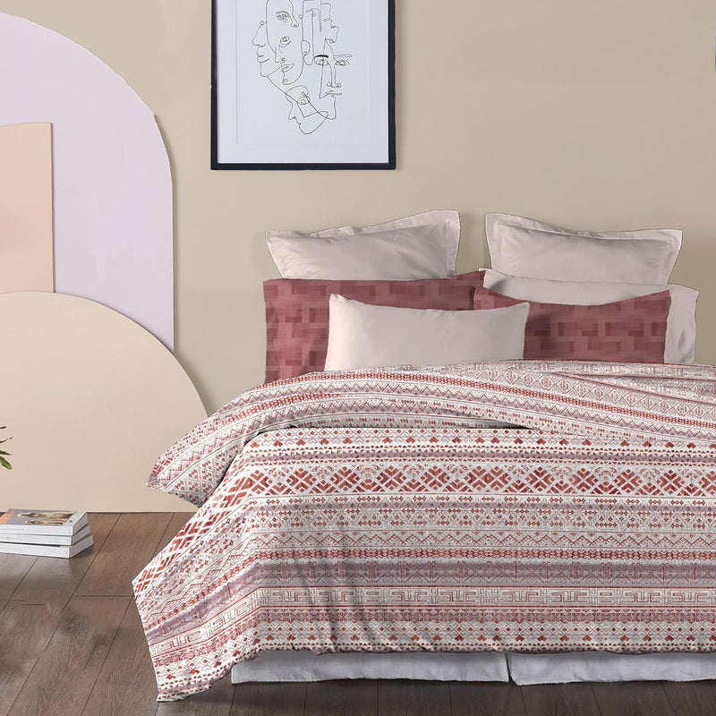 Trident Soft Comfort Bedsheet for Double Bed 210 TC 100 Cotton Bedsheet Soft and Breathable King Size Bedsheet with 2 Pillow Covers Adam - Image 2