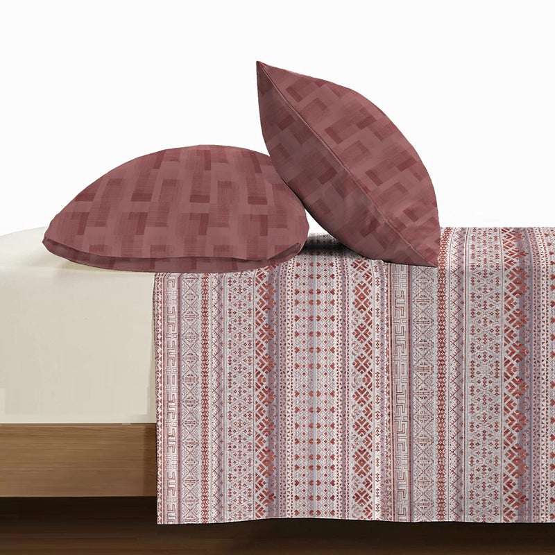 Trident Soft Comfort Bedsheet for Double Bed 210 TC 100 Cotton Bedsheet Soft and Breathable King Size Bedsheet with 2 Pillow Covers Adam - Image 4