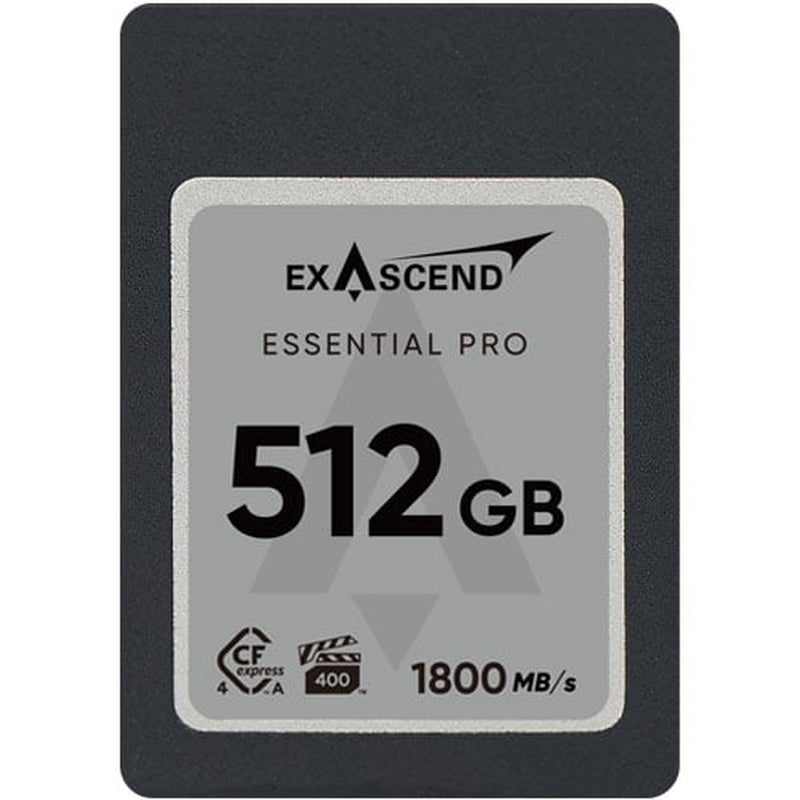 Exascend Essential Pro CFexpress TypeA 4.0 Card 512GB/ Read: 1800 MB/s, Write: 1650 MB/s