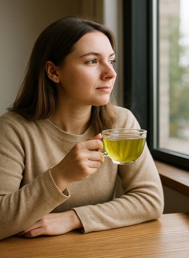 أكياس شاي طبيعي بالكامل، أخضر، علبة واحدة من كل نوع، ساخنة أو مثلجة، 200 كيس (100 كيس في العلبة)، وزن العلبة 3.52 أونصة. - Image 4