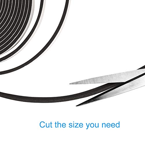 YIJUHOU 2 Rolls Weather Stripping,1/4 Inch Wide X 1/8 Inch Thick Foam Seal Tape High Density Foam Strip Self Adhesive,Closed Cell Foam Tape Seal Strip,16 Feet Long Each - Image 4