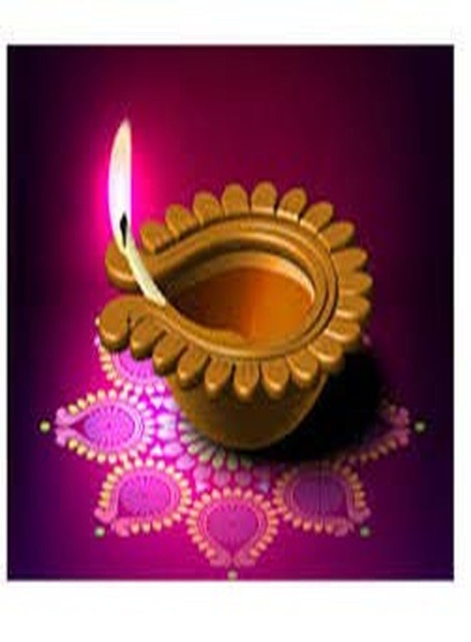 YADNESH مجموعة من 6 مصابيح طينية خاصة بعيد ديوالي، تُستخدم كديكور منزلي واحتفالات، منحوتة بشكل جميل من الطين لهذا العيد. تُعد المصابيح الطينية جزءًا أساسيًا من احتفالات ديوالي. (متعددة الألوان) - Image 4