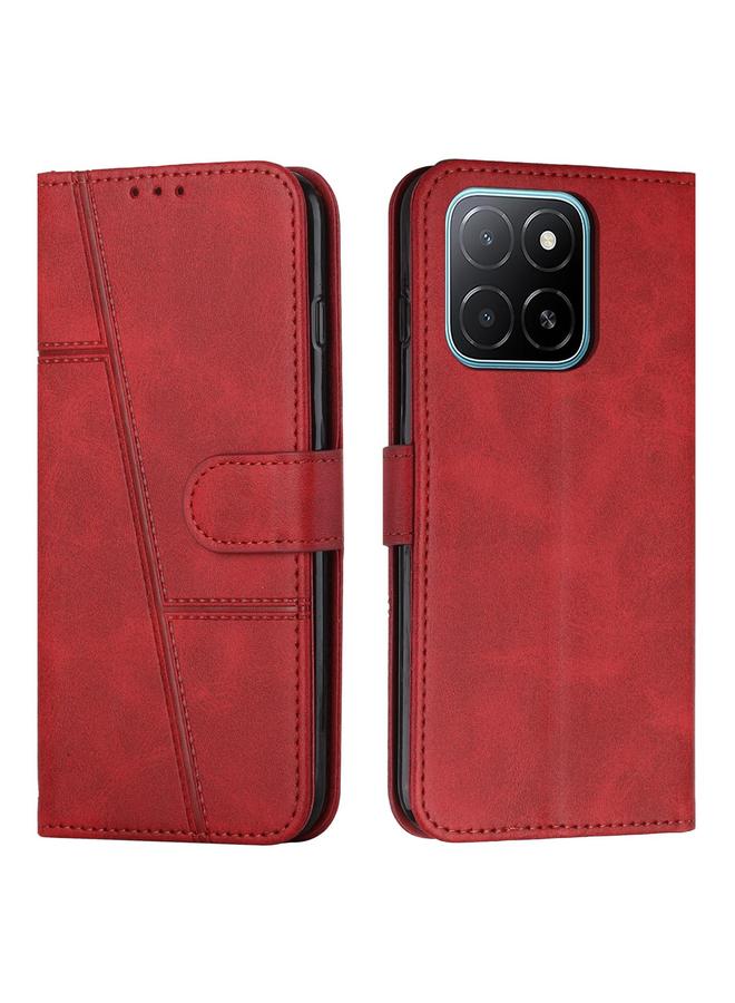 Zaboon Case For Honor X5b / X5b Plus 4G Stitching Calf Texture Buckle Leather Phone Case - Image 1
