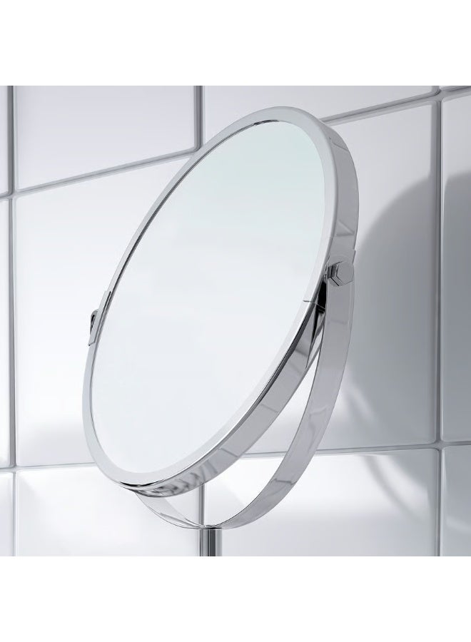 Ikea Wall Mount Round Vanity Magnifying Bathroom Stainless Steel Mirror, Makeup Vanity Mirror, 2.5X Magnification, 17cm Diameter - Image 5