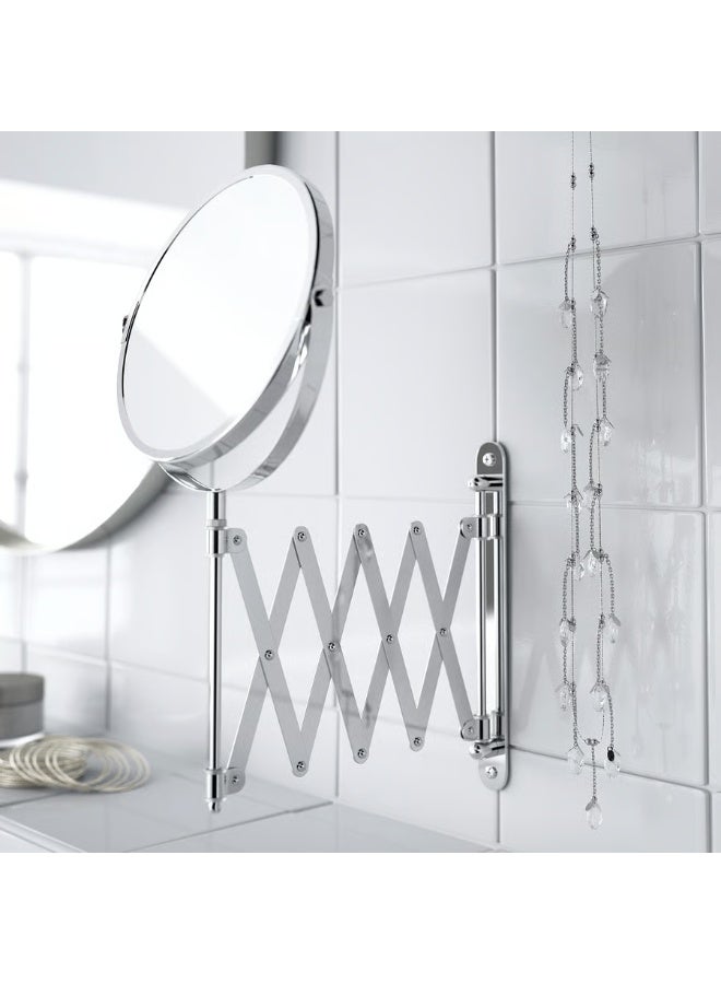 Ikea Wall Mount Round Vanity Magnifying Bathroom Stainless Steel Mirror, Makeup Vanity Mirror, 2.5X Magnification, 17cm Diameter - Image 4